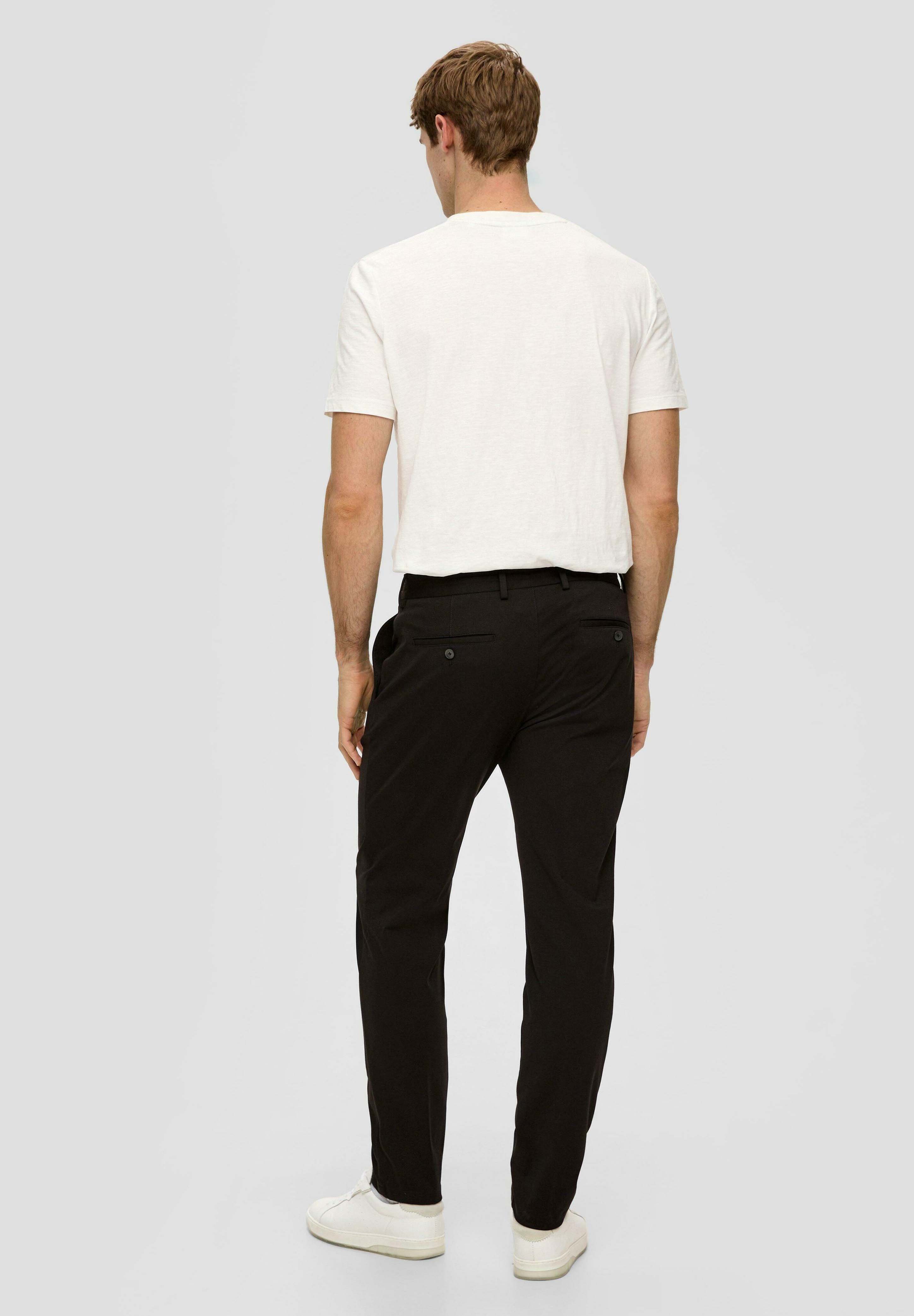 s.Oliver Pantaloni Chino con Coulisse, Grigio/Nero, XXS Uomo