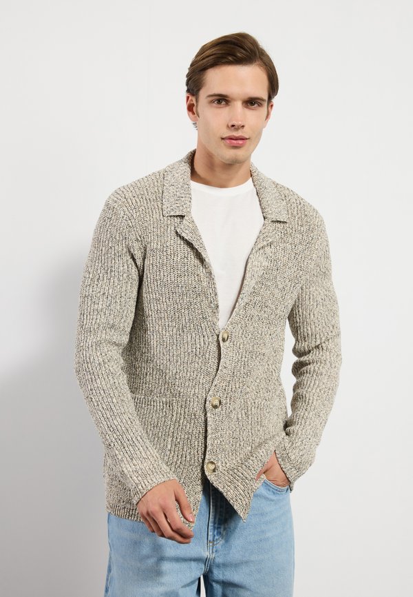 Strickjacke - greige melange