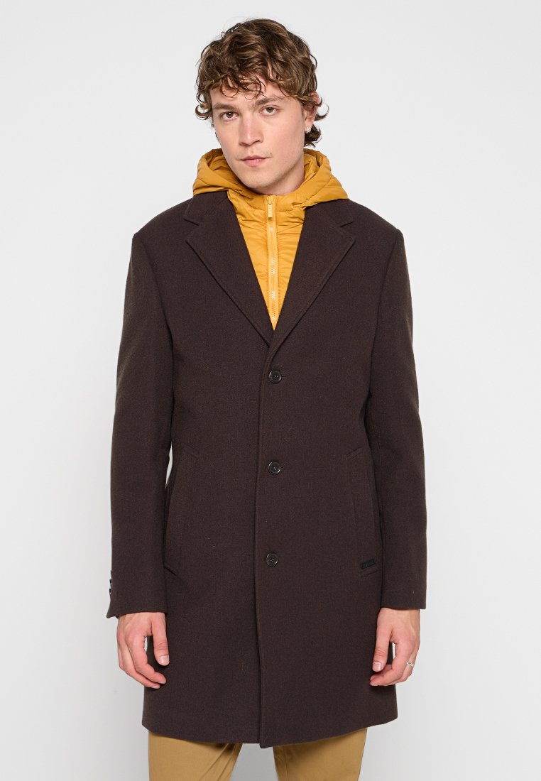 Gaudi Halflange jas donkerbruin