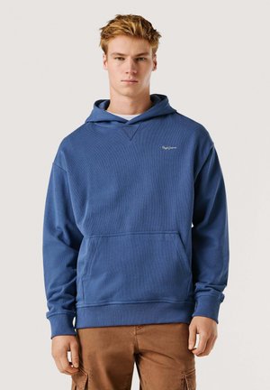 SMALL LOGO - Felpa con cappuccio - washed navy blue