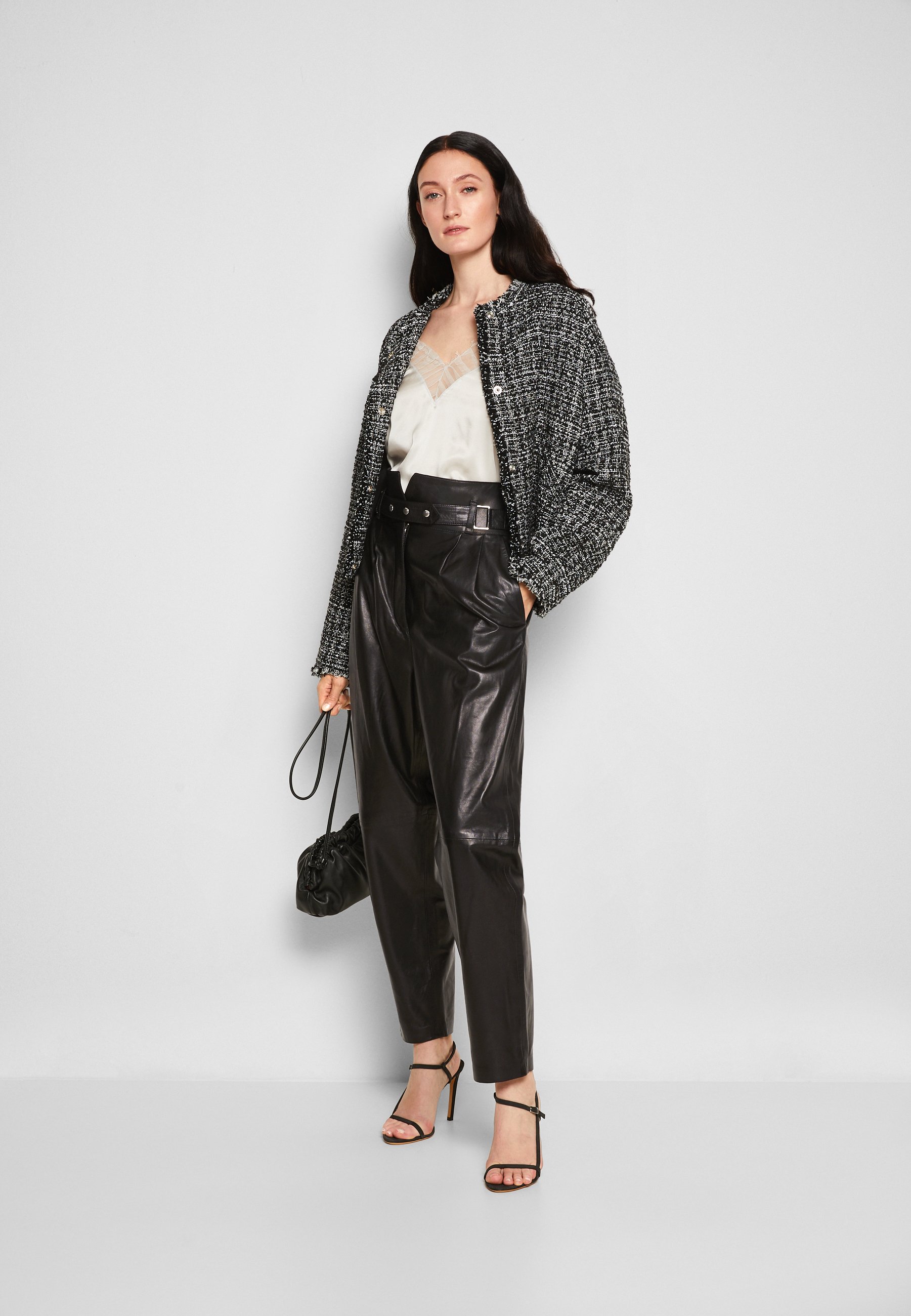 Iro KIN - Leren broek - black/Zwart - Zalando.nl