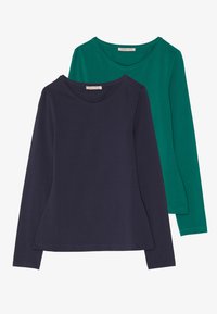 2 PACK - T-shirt à manches longues - dark blue/green