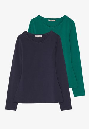 2 PACK - Pikkade varrukatega topp - dark blue/green