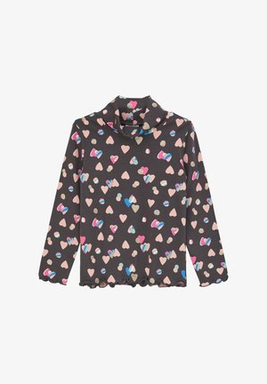 LONGSLEEVE MIT GLITZER PRINT - Maglietta a manica lunga - anthrazit