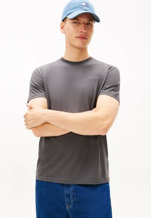 SLIM LINEAR  - T-shirts basic - ecru washed black