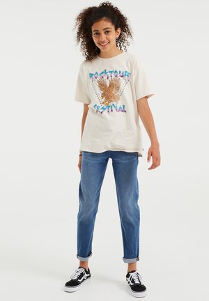 MET OPDRUK - T-shirt con stampa - off-white