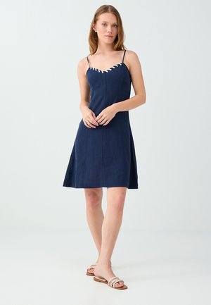 Jimmy Key, NECKLINE DETAILED CAMI DRESS - Jurk - dark blue