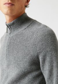 Rodier HALF-ZIPPED   - Strickpullover - gris moyen