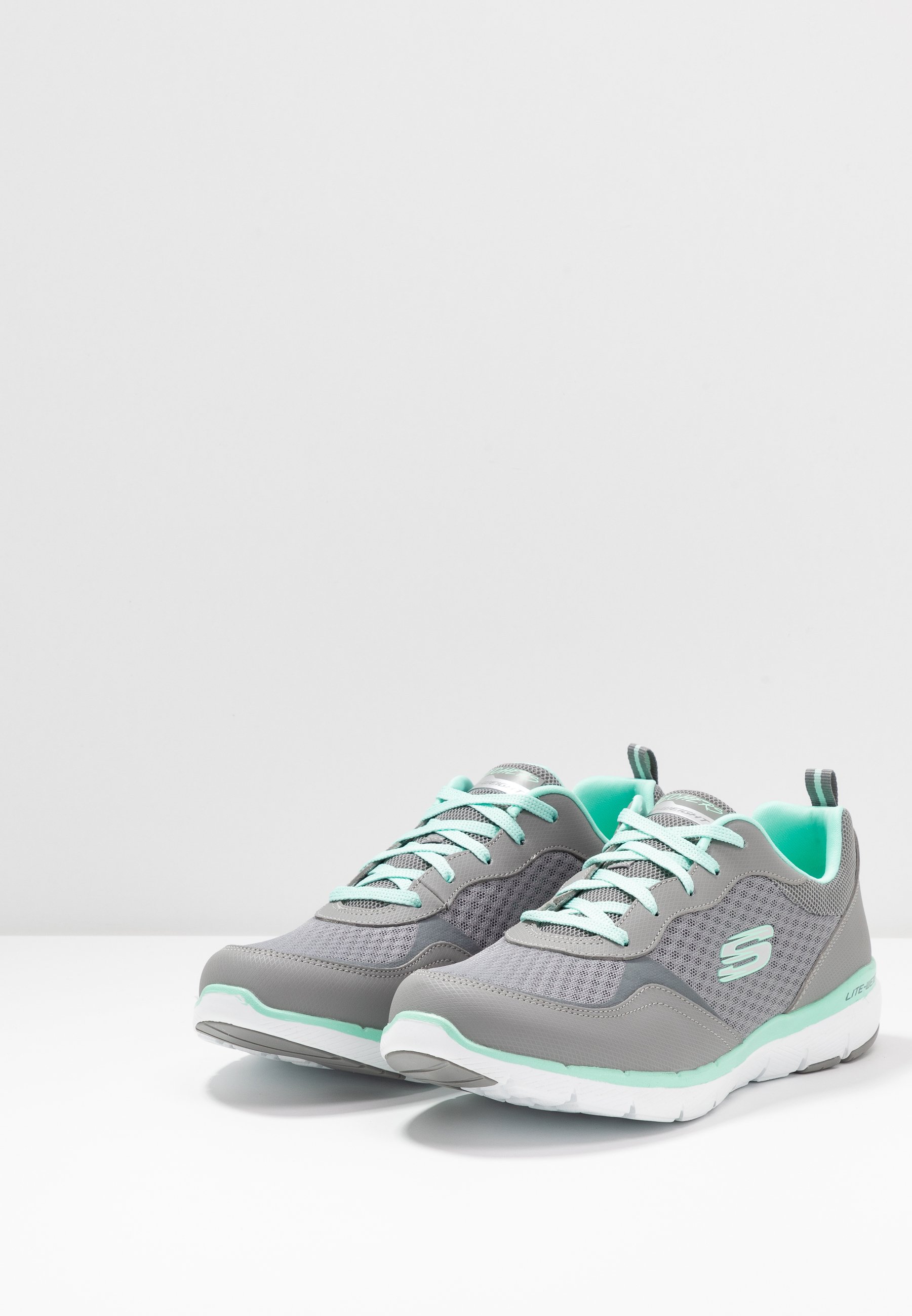 Skechers Wide Fit FLEX APPEAL 3.0 Joggesko graymint Skechers Wide Fit FLEX APPEAL 3.0 Joggesko graywhite