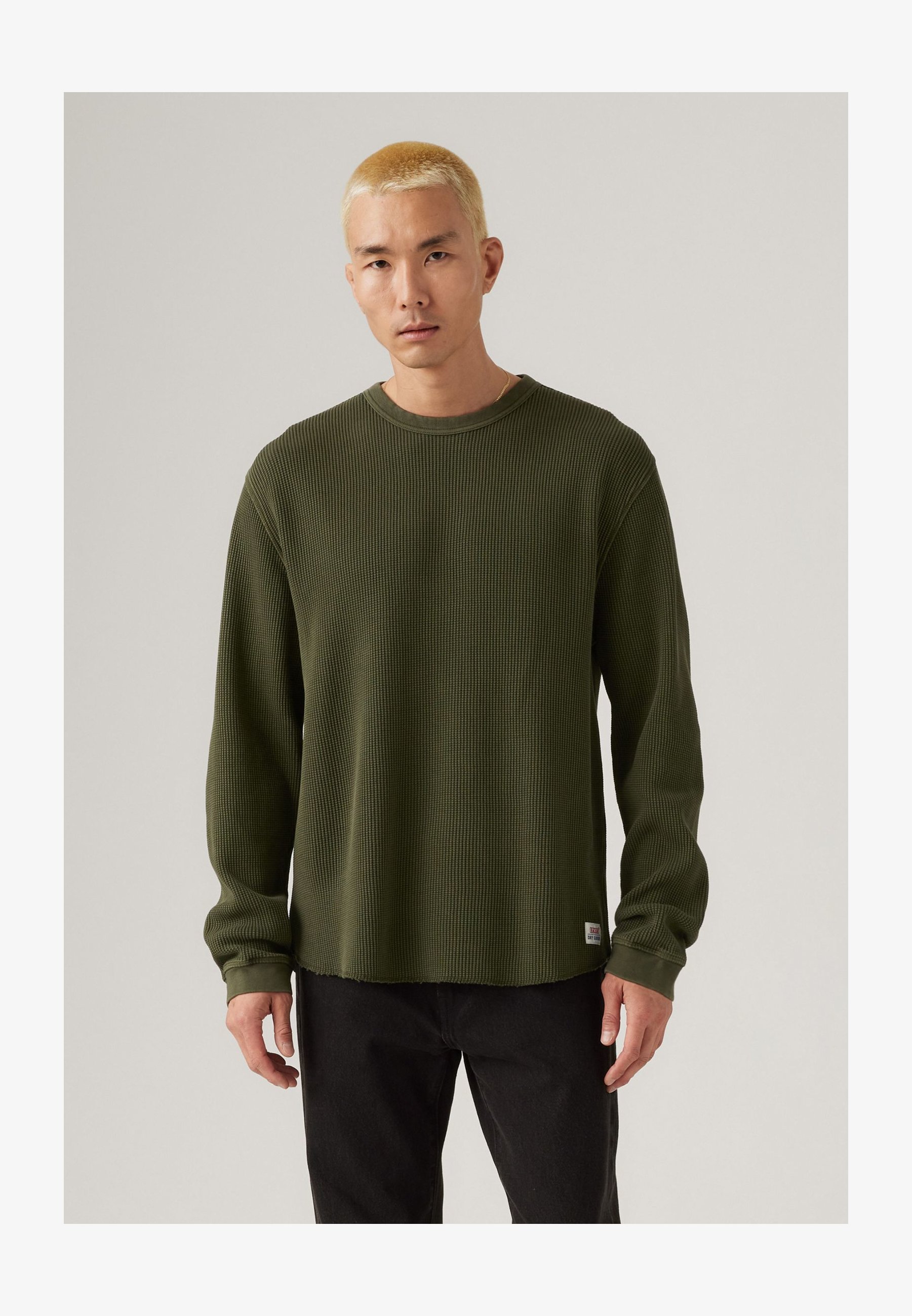 Hardaddy Maglietta Uomo Scollo A V Manica Lunga A Costine – Casual Basic Morbida Per Autunno E Inverno