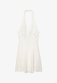 PULL&BEAR TEXTURED HALTER Jurk white/wit