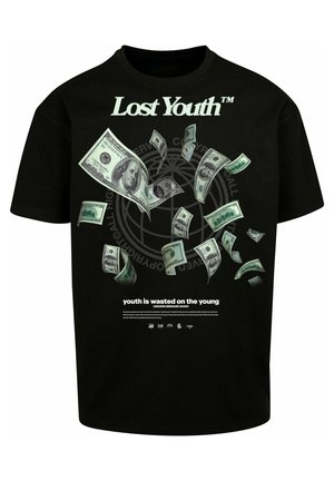 Lost Youth TEE MONEY  - T-shirt con stampa - black