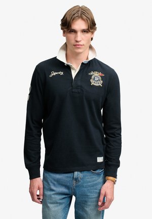 Superdry & Co, SUPERDRY DOUBLE EMBLEM RUGBY SHIRT - Polo shirt - eclipse navy