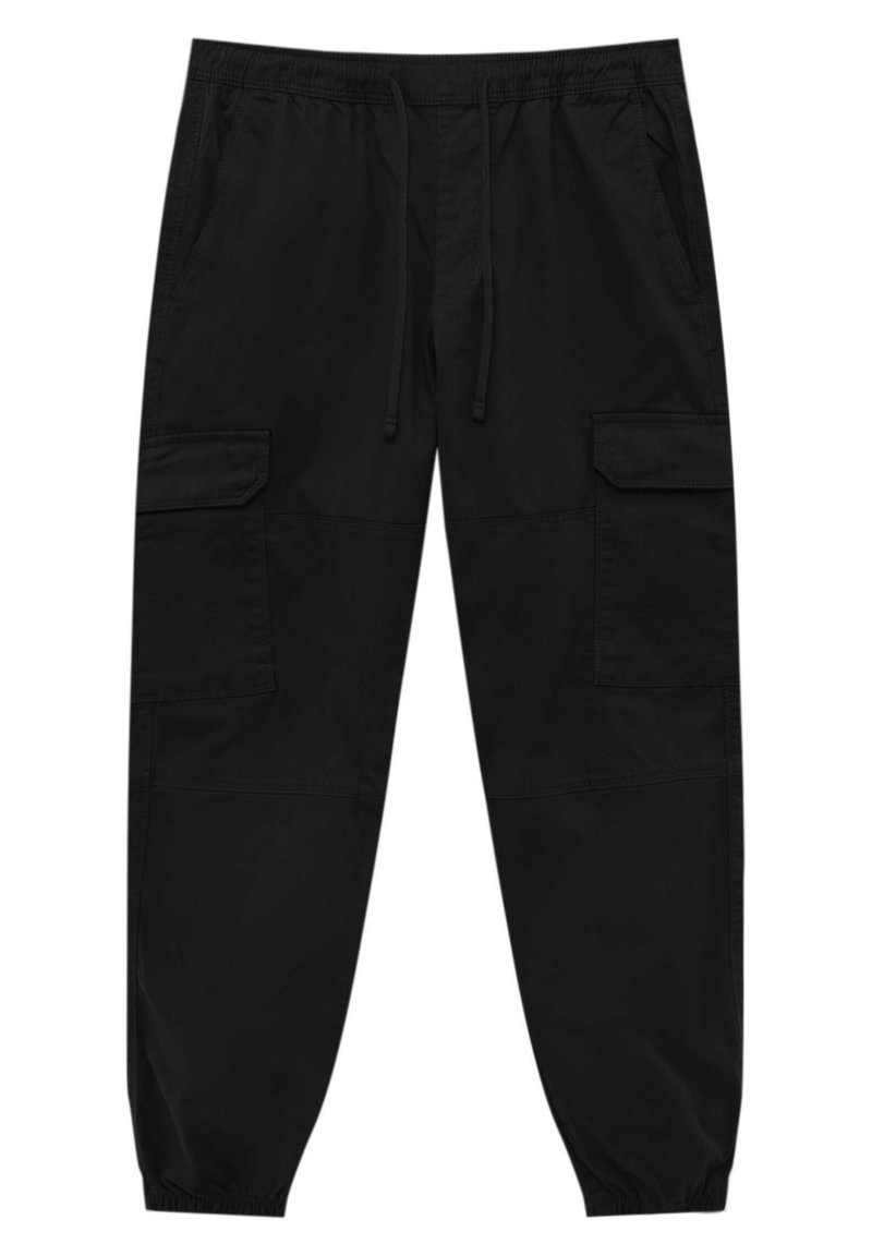 Herren Chinos | PULL&BEAR BASIC Cargohose mottled black/schwarz meliert - FT56582 Herren Chinos | PULL&BEAR BASIC Cargohose mottled black/schwarz meliert - FT56582