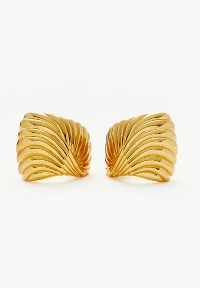 Missoma WAVY RIDGE RIPPLE OVERSIZED STUD EARRINGS - Naušnice - gold-coloured