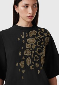 AllSaints FLOW EMB AMELIE - T-shirt med print - black
