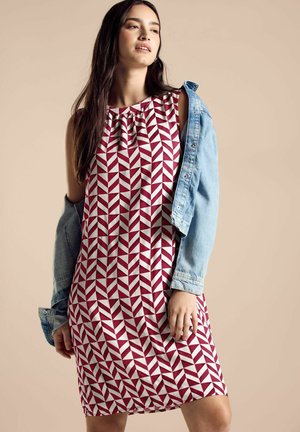 Street One PRINT ÄRMELLOS - Freizeitkleid - rot