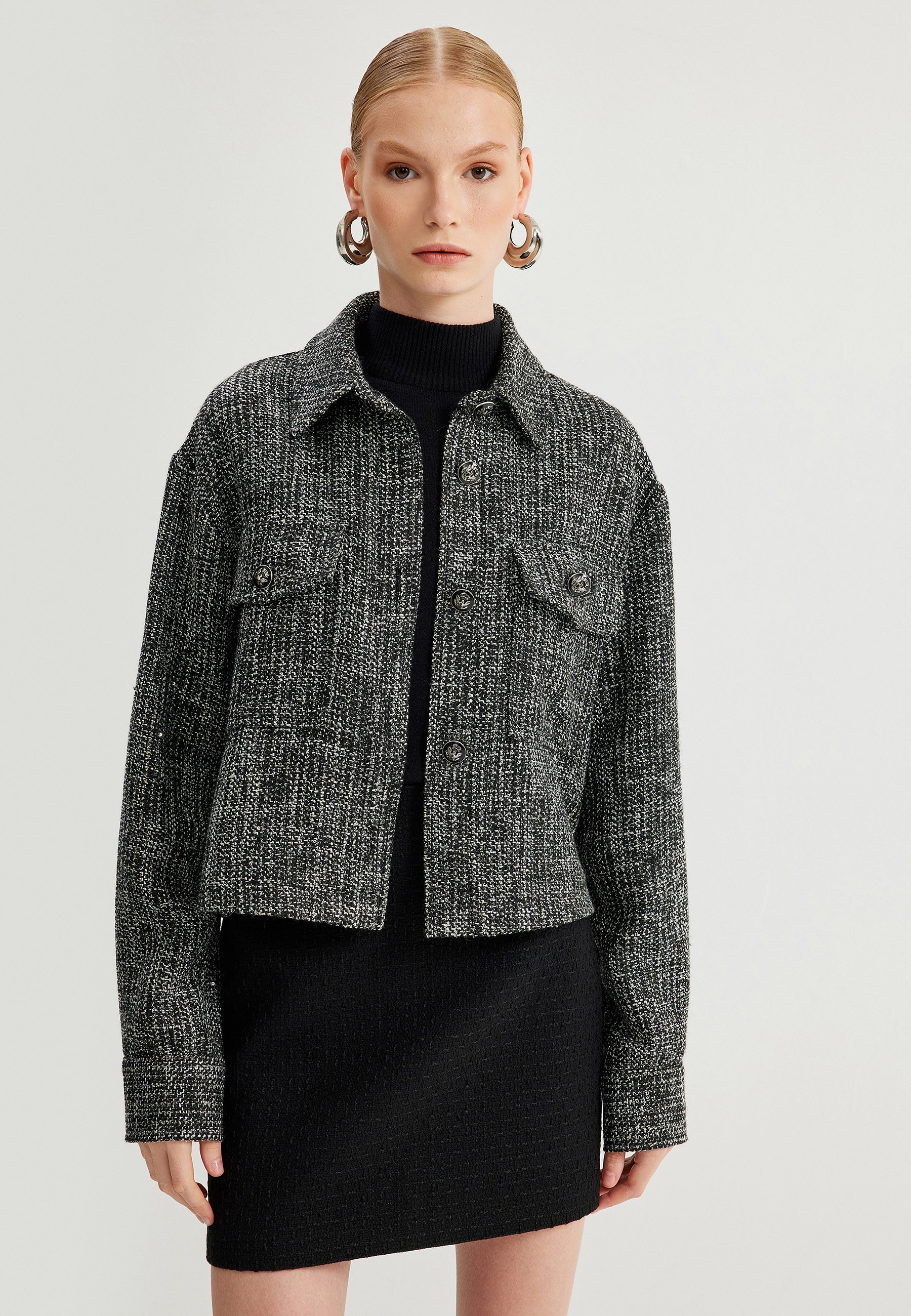 Touché Privé THIN TWEED JACKET - Kurtka wiosenna/czarny - Zalando.pl