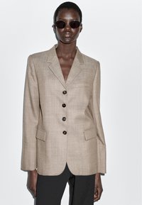Massimo Dutti FLECKED WITH BUTTONS - Blejzr - beige