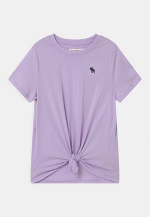 TIE FRONT - Triko s potiskem - lilac