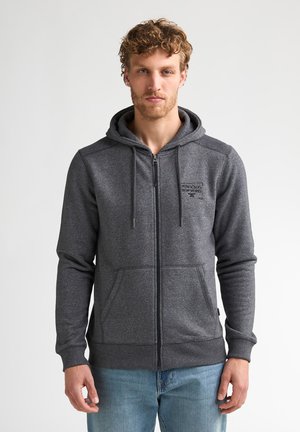 Petrol Industries, MELANGE ZIP HOODIE OAKWOOD - Sweater met rits - iron steel