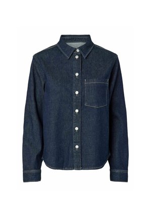 Pieces, JEANSHEMD PCSILKE - Chemisier - dark blue denim