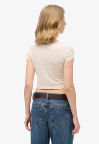 Superdry & Co VINTAGE STRIPE CROP  - Camiseta estampada - oatmeal stripe