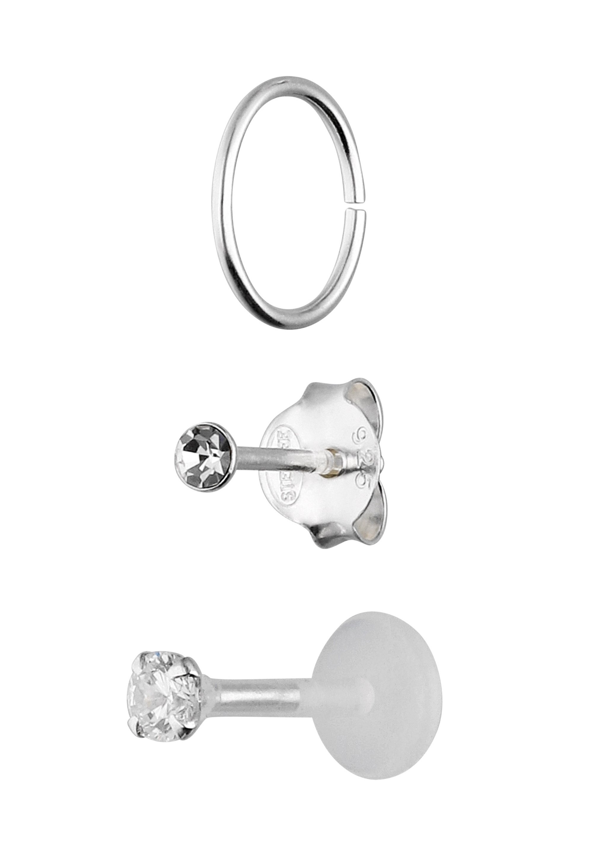 Clear Bioplast Triple Forward Helix Barbell Pack 16 Gauge 5/16