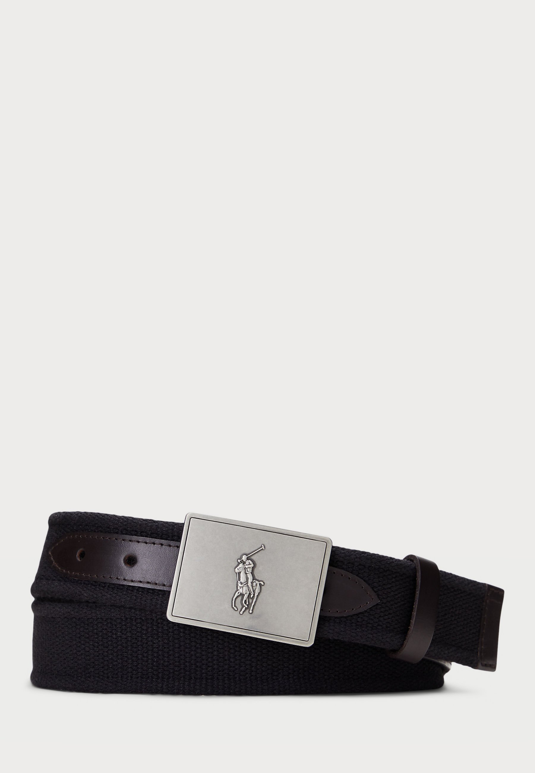 Polo Ralph Lauren PONY PLAQUE CANVAS & LEATHER BELT - Belt  display picture 1