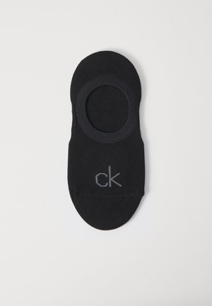 Mustad must sok, millel on ühtlane disain, ümmargune ava ja elastne kumm; küljes on diskreetne hall "ck" logo.