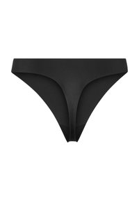 Black bikini underwear featuring a smooth, seamless design with a low-rise cut. Made from soft, stretchy material for comfort.