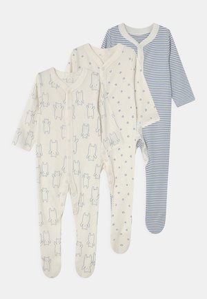 BABY ORGANIC 3 PACK - Dupačky na spaní - blue