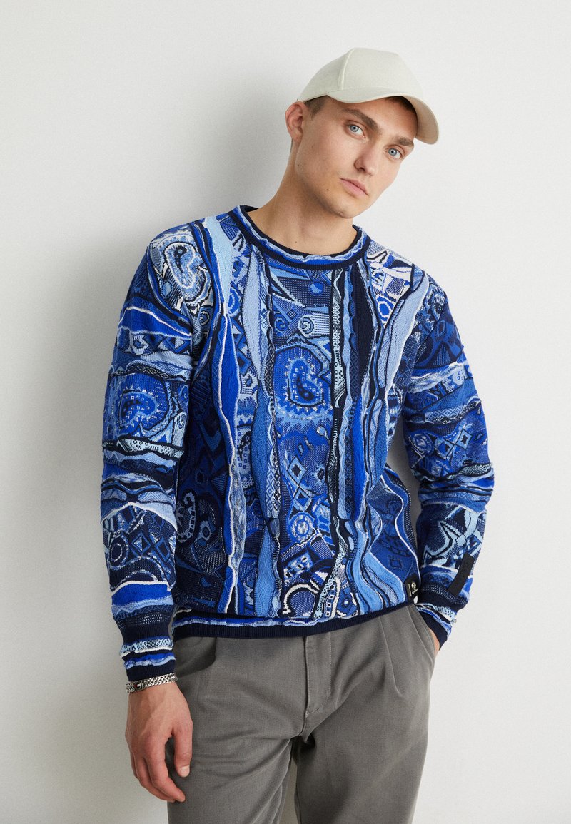 Carlo Colucci UNISEX Strickpullover navy blue/offwhite/dunkelblau Zalando.at