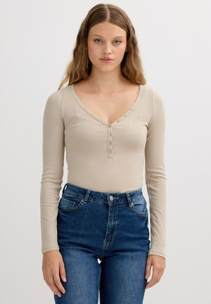 Camiseta de manga larga - beige