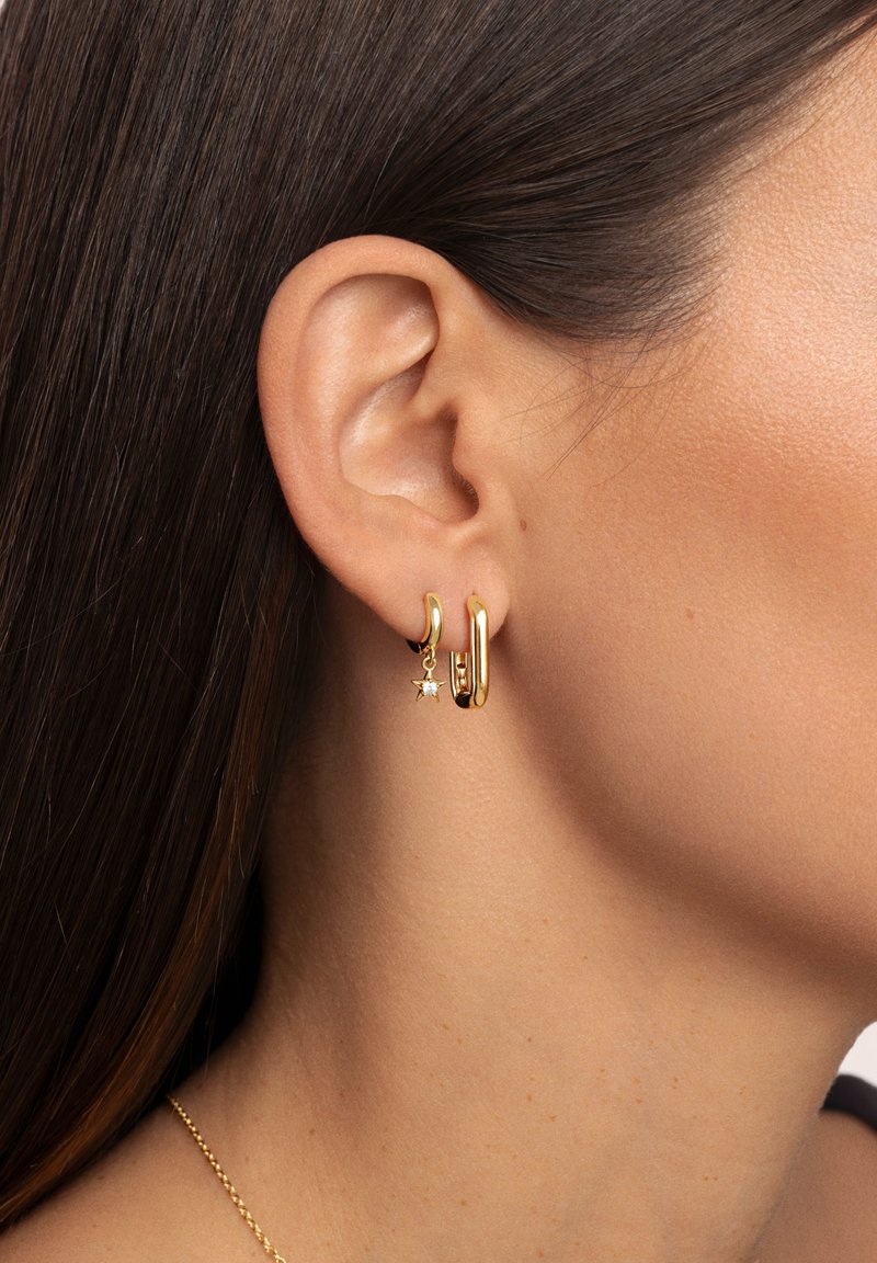 Orecchini A Perno Con Ciondolo E Zirconi Per Donna - Eleganti, Colore Oro O Argento