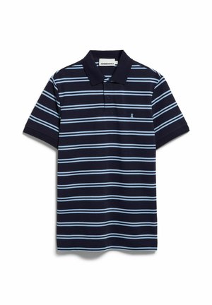 ARMEDANGELS, STRIPED POLO - Poloshirt - tinted navy-wedgwood