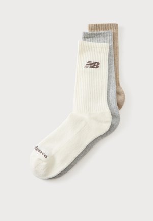 New Balance, EVERYDAY SEASONAL CREW UNISEX 3 PACK - Calcetines - grey/off-white/beige
