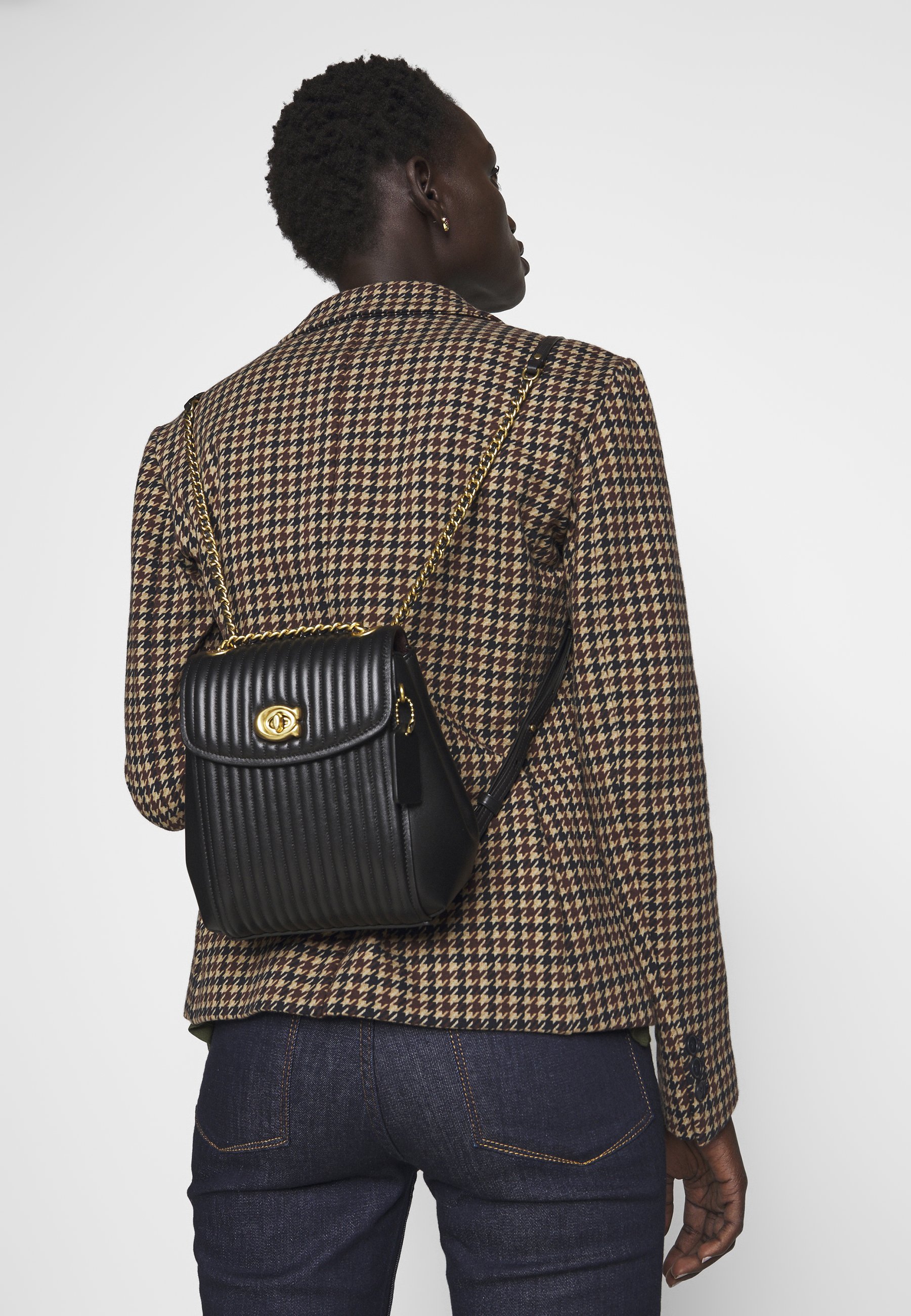 coach gingham backpack