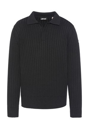 Schott T-shirt à manches longues - noir