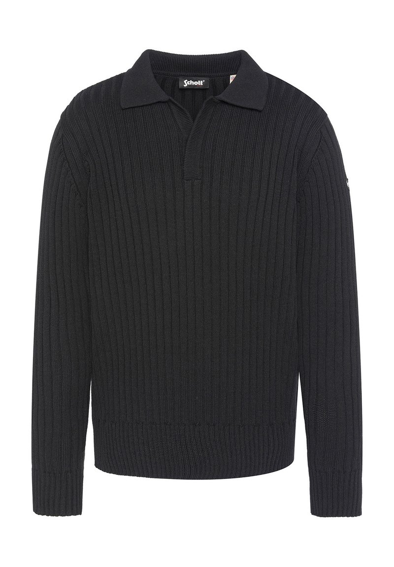 Schott Langærmet T-shirt - noir