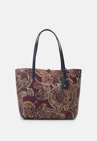 Lauren Ralph Lauren FAUX LEATHER LARGE REVERSIBLE TOTE BAG - Pirkinių krepšys - fall/french navy
