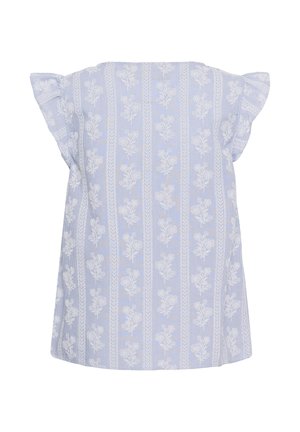 Cream, CRAMMELI BRODERIE ANGLAISE SLEEVELESS - Blouse - blue white stripe w flowers