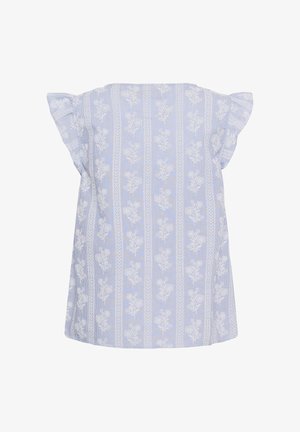 Cream, CRAMMELI BRODERIE ANGLAISE SLEEVELESS - Blouse - blue white stripe w flowers