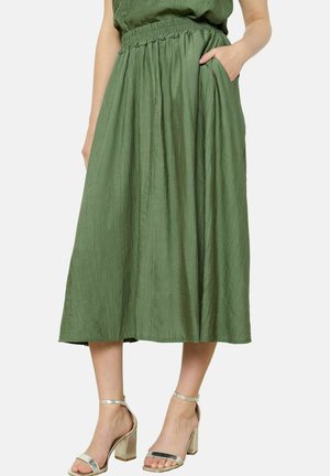 LolaLiza MIDI  - A-line skirt - khaki med