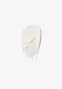 Kremowy biały próbnik farby o gładkiej fakturze, lekko błyszczące wykończenie oraz łagodne przejście w jaśniejszy odcień na krawędziach.