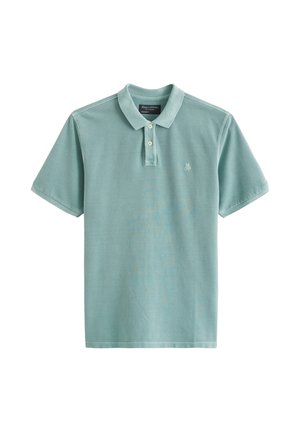 Marc O'Polo, SHORT SLEEVE SLITS AT HEM EMBROIDERY - Poloshirt - midnight moss