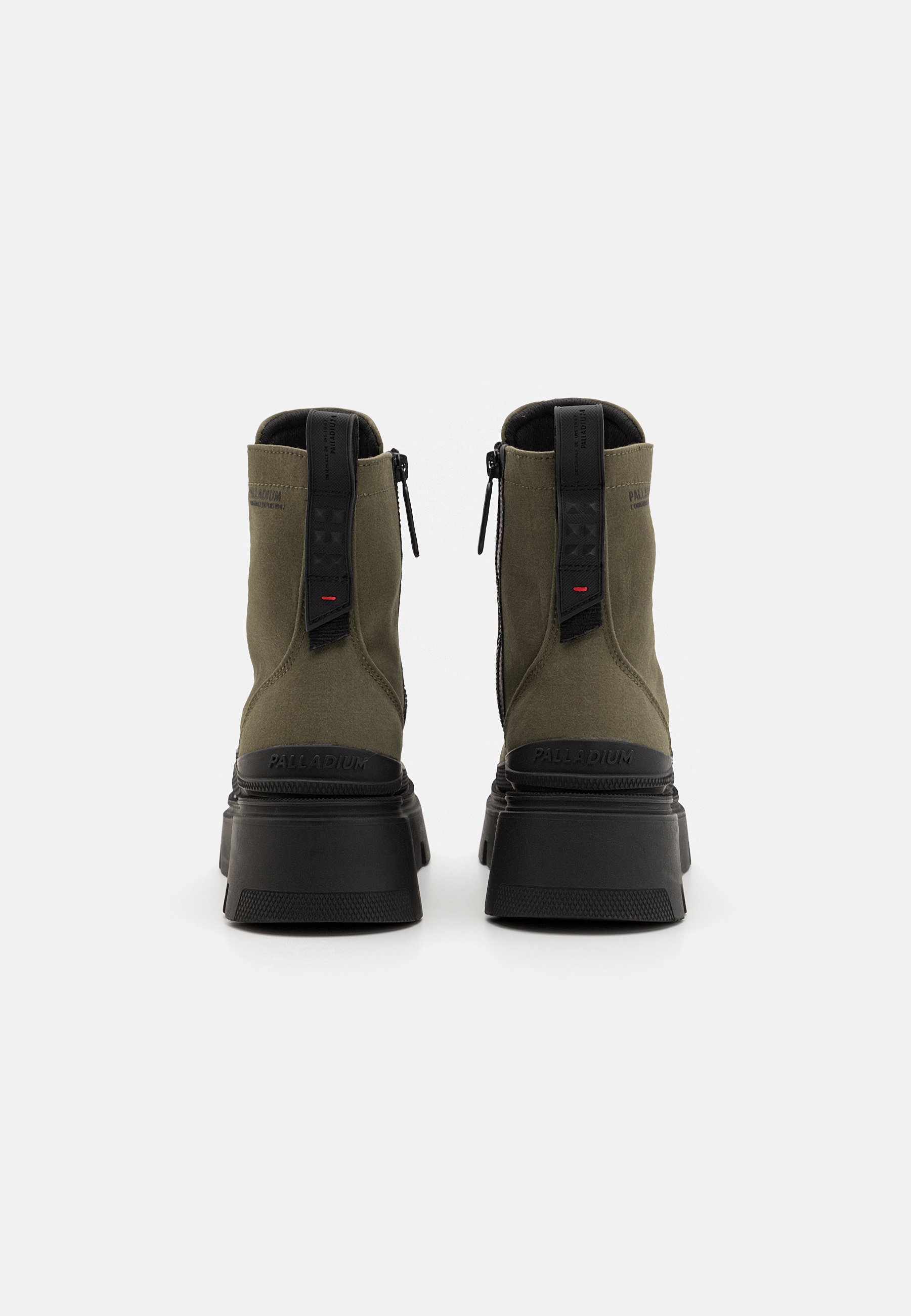 Palladium PALLASQUAD - Platform ankle boots - olive night