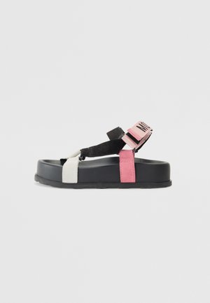 MOSCHINO Sandali con plateau - bianco/nero/rosa