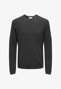Unselected, dark grey melange