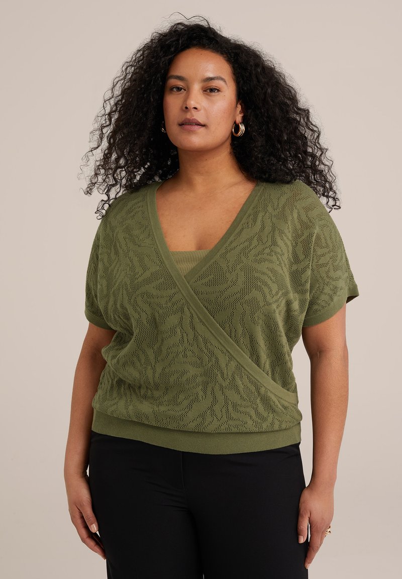 WE Fashion - CURVE - Camiseta básica - green, Ampliar